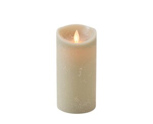 Led kaars rustiek 7,5X15CM TAUPE - afbeelding 2