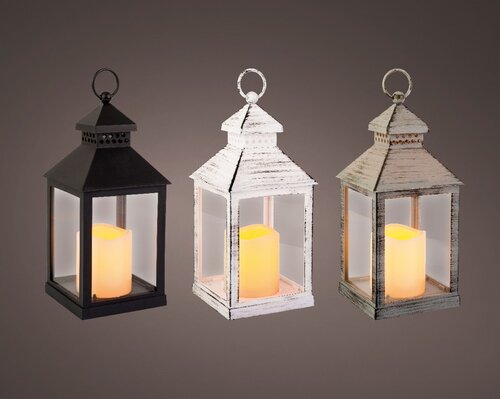 Lumineo objects led lantaarn pl flame L11-W11-H22.50cm-1 - afbeelding 1