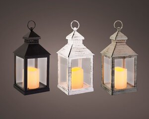 Lumineo objects led lantaarn pl flame L11-W11-H22.50cm-1 - afbeelding 1