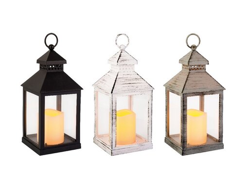 Lumineo objects led lantaarn pl flame L11-W11-H22.50cm-1 - afbeelding 2