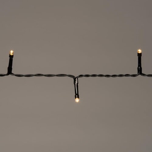 LED lights 100 LED – 7,5 m warm wit met timer 6 – 18u – 50 cm aanloopsnoer zwart 3 AA-batterijen – I - afbeelding 3