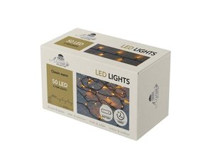 LED lights 50 LED – 3,75 m classic met timer 6 – 18u – 50 cm aanloopsnoer zwart 3 AA-batterijen – IP - afbeelding 2