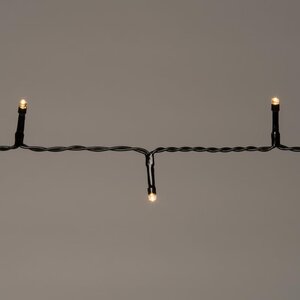 LED lights 50 LED – 3,75 m warm wit met timer 6 – 18u – 50 cm aanloopsnoer zwart 3 AA-batterijen – I - afbeelding 4