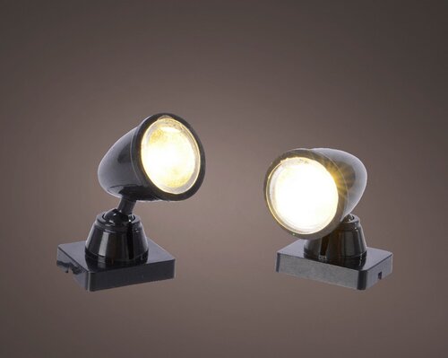 Lumineo LED spotlight op batterijen voor binnen - zwart/warm wit - 2,5 × 2,5 × 4,5 cm - afbeelding 1