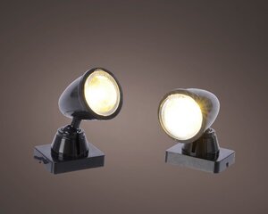 Lumineo LED spotlight op batterijen voor binnen - zwart/warm wit - 2,5 × 2,5 × 4,5 cm
