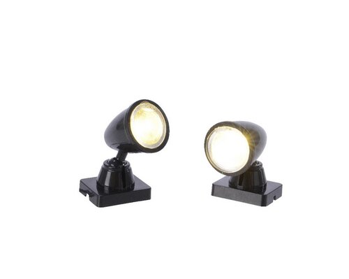 Lumineo LED spotlight op batterijen voor binnen - zwart/warm wit - 2,5 × 2,5 × 4,5 cm - afbeelding 2