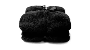 Unique Living Teddy plaid  150x200 cm black