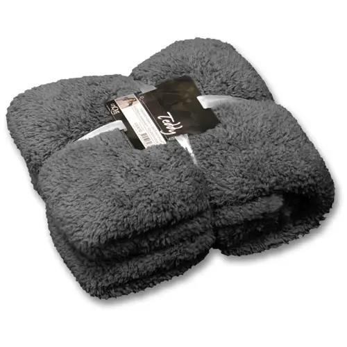 Unique Living Teddy plaid  150x200 cm dark grey