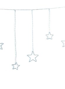 Lichtgordijn met sterren – 364 LED – 5 m – 200 × 80 cm – klassiek warm wit – binnen en buiten – met 