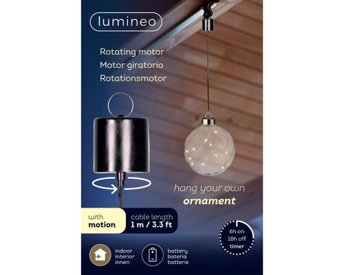 Lumineo Hang draaimotor voor binnen - zwart - Ø 6,5 cm - afbeelding 3