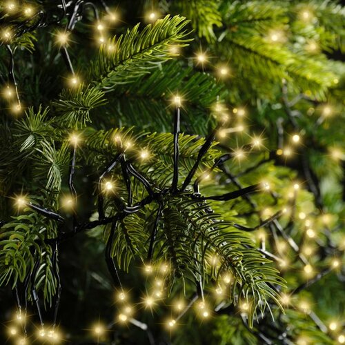 Lumineo LED clusterverlichting voor buiten - zwart/soft gold - 700 cm - afbeelding 5