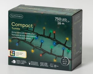 Lumineo LED compactverlichting voor buiten groen/multi – lengte 16 m, 750 lampjes - afbeelding 2