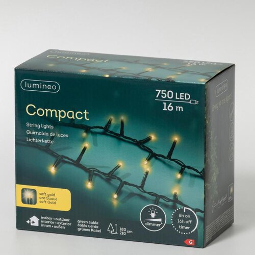 Lumineo LED compactverlichting voor buiten - groen/soft gold - 1600 cm - afbeelding 2