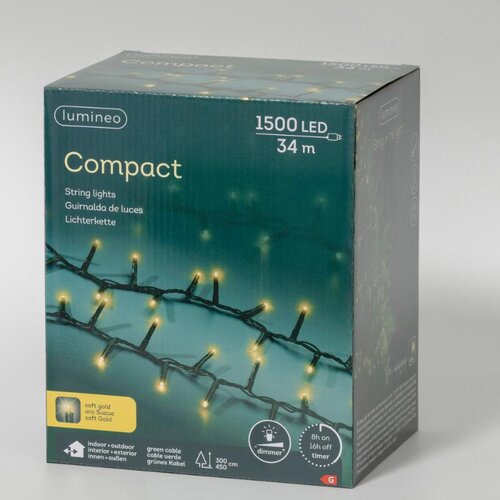 Lumineo LED compactverlichting voor buiten - groen/soft gold - 3400 cm - afbeelding 2