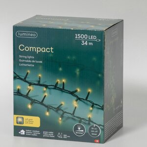 Lumineo LED compactverlichting voor buiten - groen/soft gold - 3400 cm - afbeelding 2