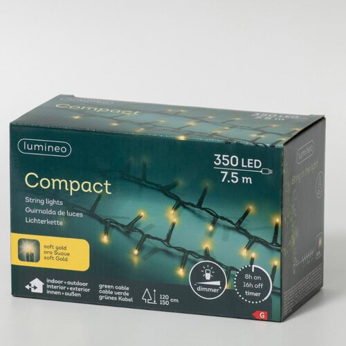 Lumineo LED compactverlichting voor buiten - groen/soft gold - 750 cm - afbeelding 2