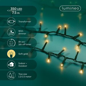 Lumineo LED compactverlichting voor buiten - groen/soft gold - 750 cm - afbeelding 3
