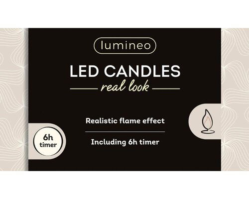 Lumineo LED dinerkaars voor binnen - ossenbloed/warm wit - Ø 2,2 cm - afbeelding 3