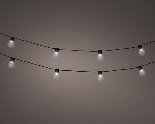 Lumineo LED feestverlichting voor buiten - zwart/warm wit - Ø 5 cm - afbeelding 1