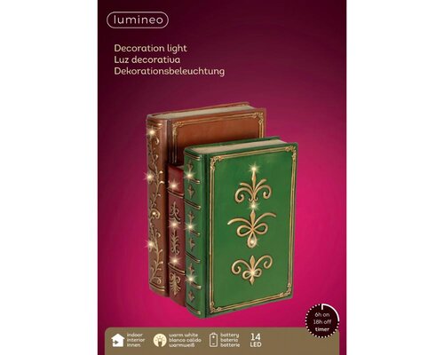 Lumineo LED figuur voor binnen - kleuren/warm wit - 15,5 × 18,5 × 27 cm - afbeelding 4