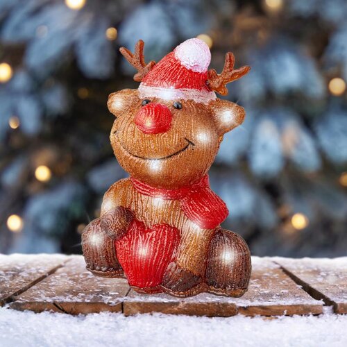 Lumineo LED figuur voor buiten - bruin/koel wit - 13,5 × 18,5 × 25 cm - afbeelding 3