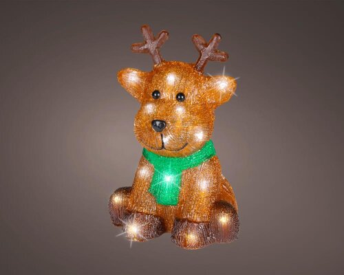 Lumineo LED figuur voor buiten - bruin/koel wit - 17 × 18 × 25 cm - afbeelding 1