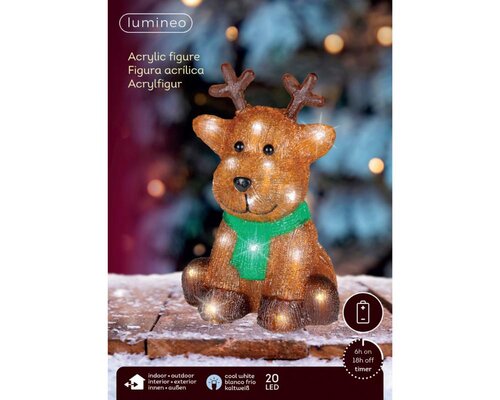 Lumineo LED figuur voor buiten - bruin/koel wit - 17 × 18 × 25 cm - afbeelding 3
