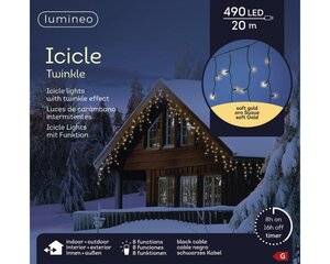 Lumineo LED ijspegelverlichting voor buiten - zwart/soft gold - 2000 cm - afbeelding 7