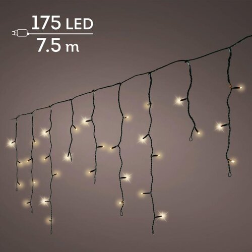 Lumineo LED ijspegelverlichting voor buiten - zwart/soft gold - 750 cm - afbeelding 1