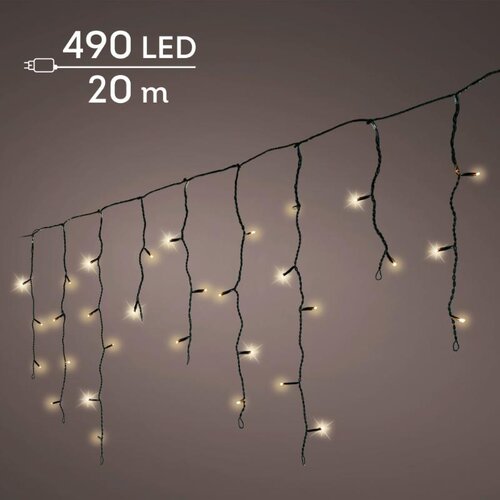 Lumineo LED ijspegelverlichting voor buiten - zwart/soft gold - 2000 cm - afbeelding 1