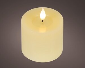 Lumineo LED kaars voor binnen - creme/warm wit - Ø 7,5 cm - afbeelding 1