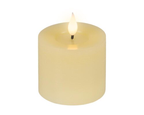 Lumineo LED kaars voor binnen - creme/warm wit - Ø 7,5 cm - afbeelding 2