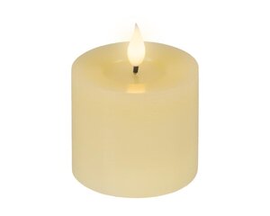 Lumineo LED kaars voor binnen - creme/warm wit - Ø 7,5 cm - afbeelding 2