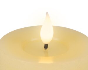 Lumineo LED kaars voor binnen - creme/warm wit - Ø 7,5 cm - afbeelding 3
