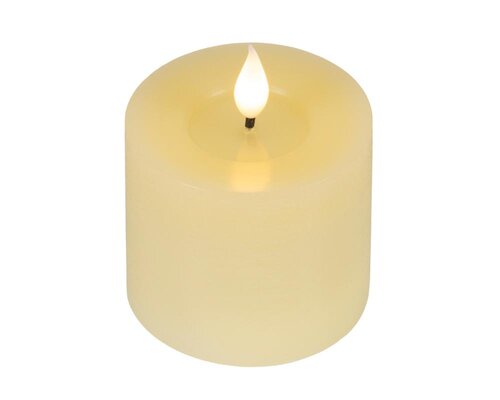 Lumineo LED kaars voor binnen - creme/warm wit - Ø 7,5 cm - afbeelding 4