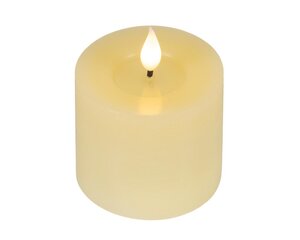 Lumineo LED kaars voor binnen - creme/warm wit - Ø 7,5 cm - afbeelding 4