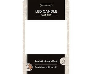 Lumineo LED kaars voor binnen - creme/warm wit - Ø 7,5 cm - afbeelding 5
