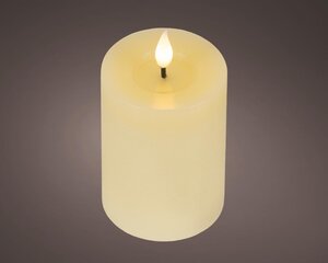 Lumineo LED kaars voor binnen - creme/warm wit - Ø 7,5 cm - afbeelding 1