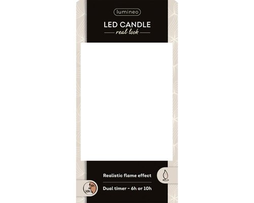 Lumineo LED kaars voor binnen - creme/warm wit - Ø 7,5 cm - afbeelding 5