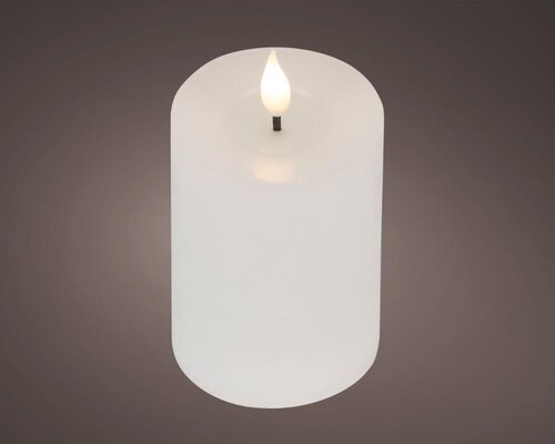 Lumineo LED kaars voor binnen - wit/warm wit - Ø 7,5 cm - afbeelding 1