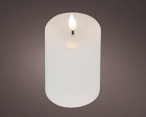 Lumineo LED kaars voor binnen - wit/warm wit - Ø 7,5 cm - afbeelding 1