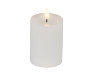 Lumineo LED kaars voor binnen - wit/warm wit - Ø 7,5 cm - afbeelding 2