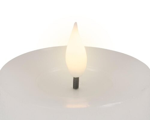 Lumineo LED kaars voor binnen - wit/warm wit - Ø 7,5 cm - afbeelding 3