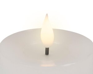 Lumineo LED kaars voor binnen - wit/warm wit - Ø 7,5 cm - afbeelding 3
