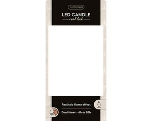 Lumineo LED kaars voor binnen - wit/warm wit - Ø 7,5 cm - afbeelding 5