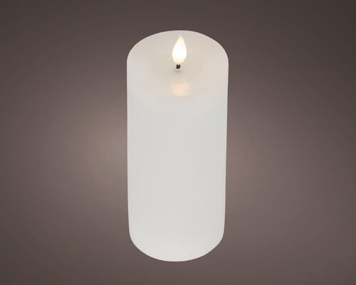 Lumineo LED kaars voor binnen - wit/warm wit - Ø 7,5 cm - afbeelding 1
