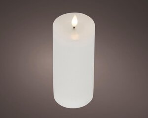 Lumineo LED kaars voor binnen - wit/warm wit - Ø 7,5 cm - afbeelding 1