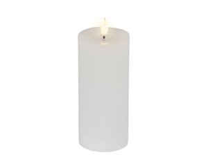 Lumineo LED kaars voor binnen - wit/warm wit - Ø 7,5 cm - afbeelding 2