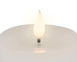 Lumineo LED kaars voor binnen - wit/warm wit - Ø 7,5 cm - afbeelding 3