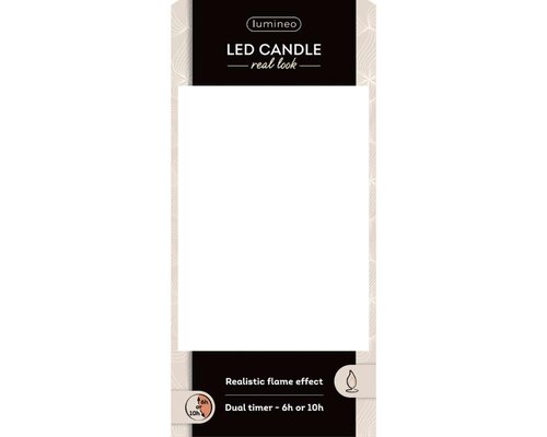 Lumineo LED kaars voor binnen - wit/warm wit - Ø 7,5 cm - afbeelding 5
